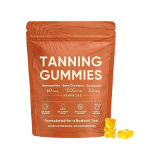 Tanning Gummies Astaxanthin Beta Carotene Vegan Sugar-Free 60 Count 2026