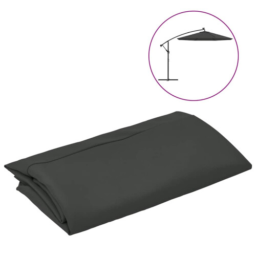 vidaXL Replacement Fabric for Cantilever Umbrella Anthracite Sunshade Garden