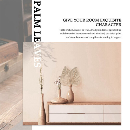 Folhas de Palmeira Secas para DecoraçãO de Quarto 30 PeçAs - 18 Polegadas H X 10 Polegadas W  DecoraçãO Natural em Folha de Palmeira para um 2