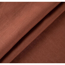 100 % linstoff, 140 cm bred, kaffefarget, metervare