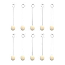 Juego de 10 cepillos de lana para teñir cuero, 125 mm.