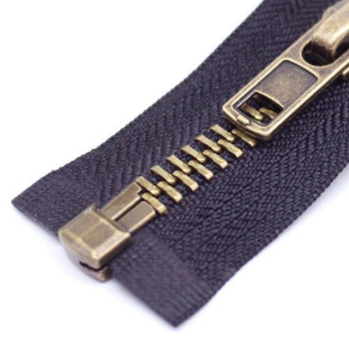 Metal Zipper Stops Replacement Kit – 16 pcs, Coffee