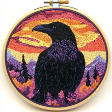 Nålstanskit Black Raven Sunset 20x20cm