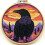 Punch Needle Set Black Raven Sunset 20x20cm 1
