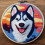 Κιτ βελόνας διάτρησης για σκύλους Husky Sunset 20x20cm 1