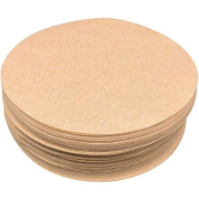 Papel pergaminho natural redondo de 9,5 polegadas (24 cm) - Pacote com 300 unidades