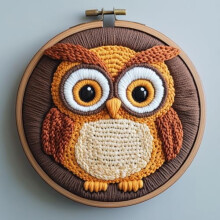 Owl Punch Needle Kit för nybörjare – DIY-broderiset