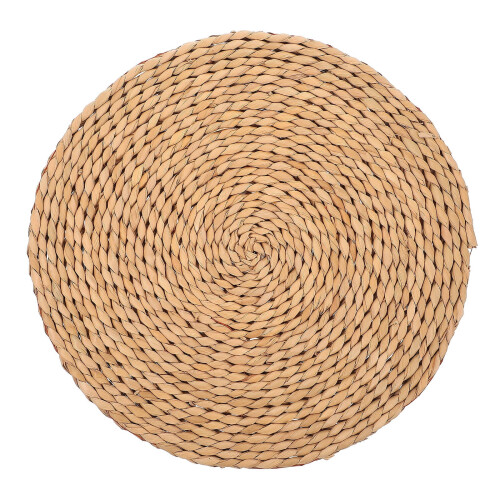 Braune, gewebte Strohsitzmatte, 30 x 30 x 1 cm