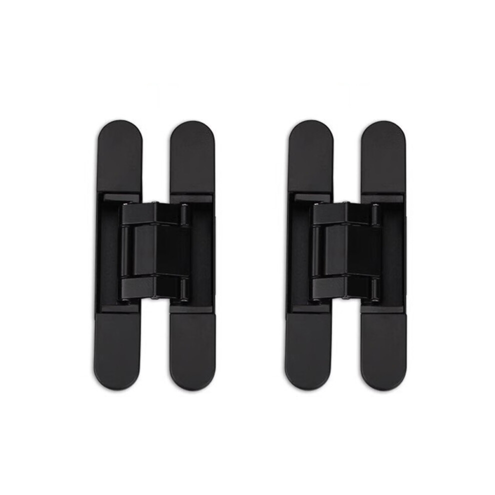 Concealed Invisible Door Hinge 2-Pack Black - Two Hinges Support 40Kg - 150X25 Black 7314281420468