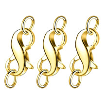 Karabijnsluitingconnector voor doe-het-zelf sieradenreparatie, zilver en goud.