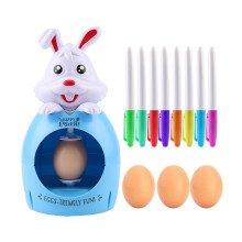 Kit de décoration d'œufs de Pâques pour enfants avec 3 œufs et 8 feutres