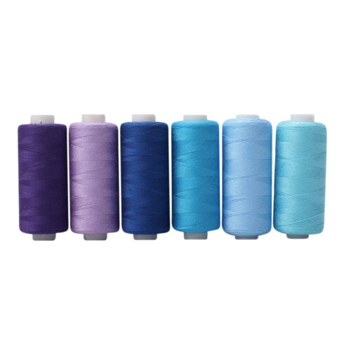 36-farbiges Polyester-Nähgarn-Set – 6 Spulen, 400