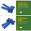 Set van 5 blauwe stoffen kerststrikjes 2