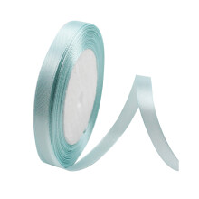 Türkisfarbenes Satinband, 10 mm breit x 22 m