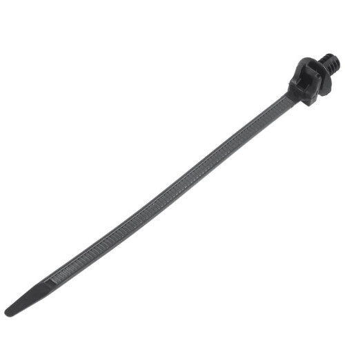 Nylon Push Mount Car Dome Cable Zip Tie, 162mm Length, 40 Pcs, Black 2