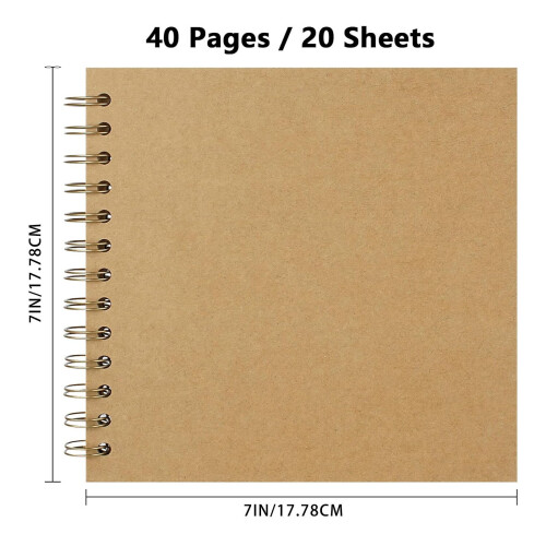 Άλμπουμ Scrapbooking DIY με σκληρό εξώφυλλο 7x7 ιντσών, 20 φύλλα 2