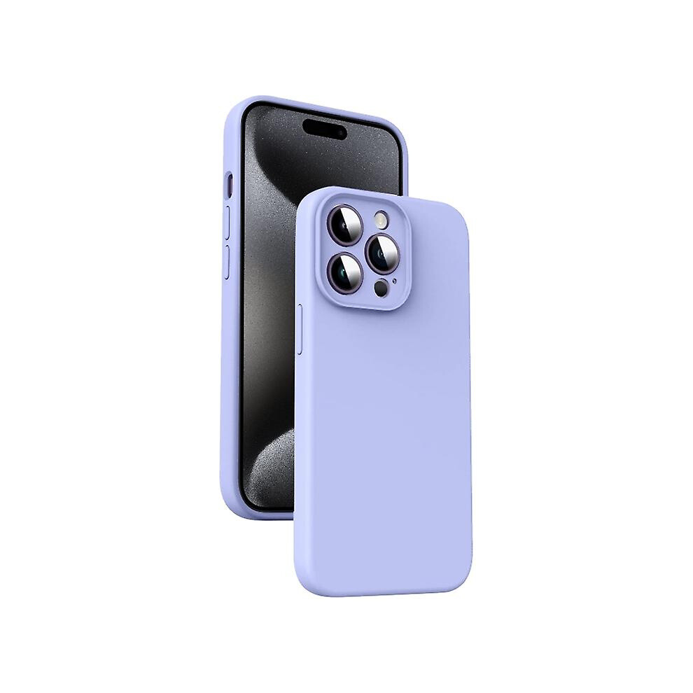 Compatible Iphone 13 Pro Max Microfiber Liquid Silicone Shockproof Phone Case: Purple 8243971281272