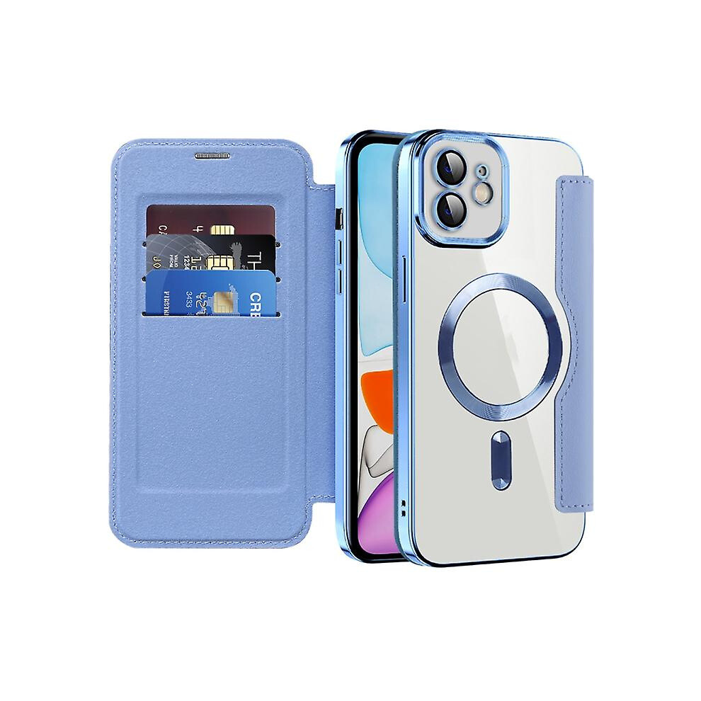 Compatible Iphone 15 Plus Shield Magsafe Rfid Anti-Theft Rhombus Leather Phone Case:dark Blue 3785934258693