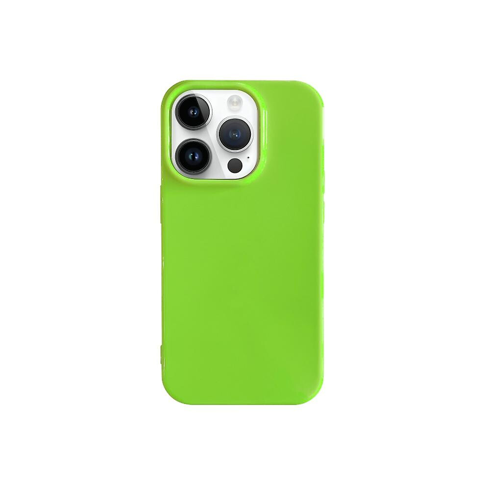 Compatible Iphone 11 Shockproof Solid Color Tpu Phone Case:fluorescent Green 3779492109429
