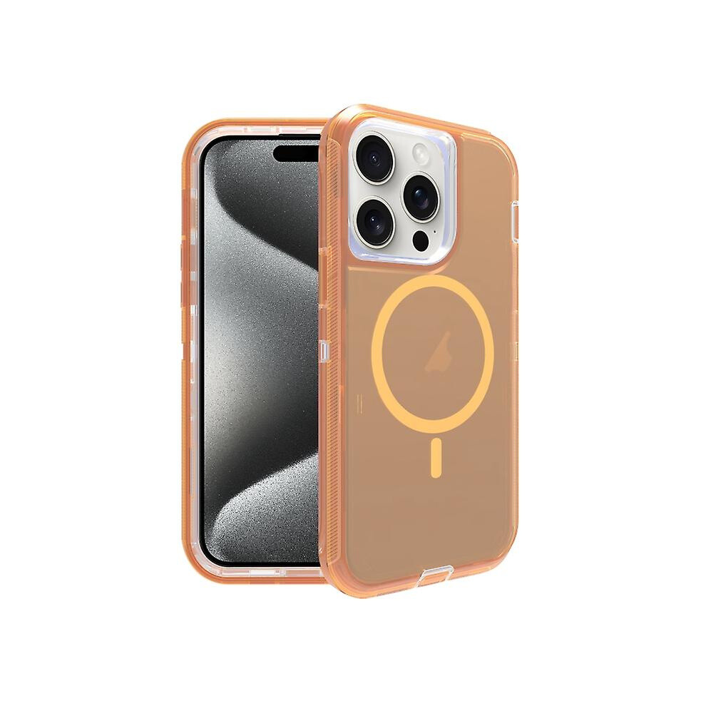 Compatible Iphone 12 Shockproof Magsafe Magnetic Phone Case:transparent Gold 3443154365705