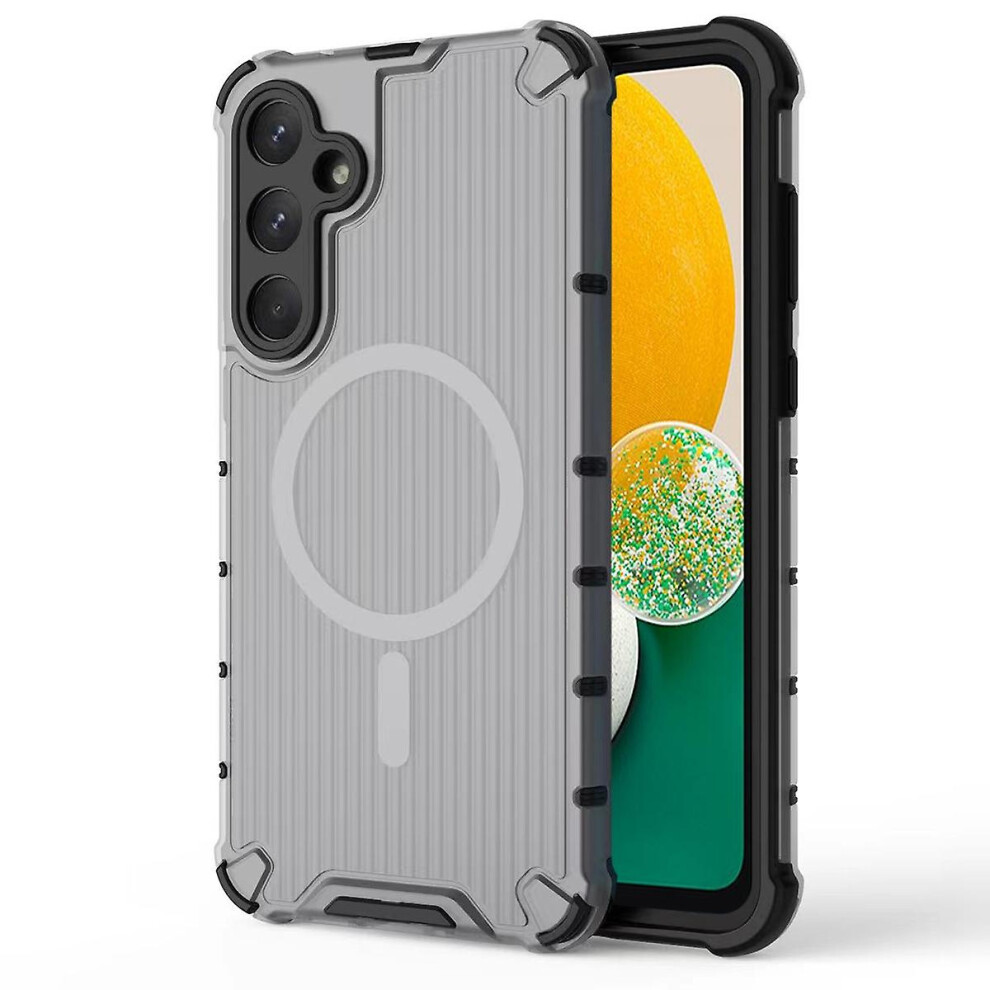 Compatible Samsung Galaxy A54 5G Grating Airbag Shockproof Magsafe Frosted Phone Case:transparent Black 4951152351808