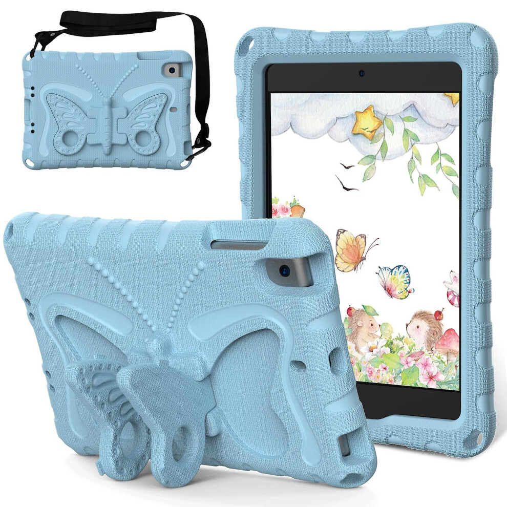 Compatible Ipad Mini 1/2/3/4/5 Butterfly Bracket Eva Shockproof Tablet Case:light Blue 5011540334437