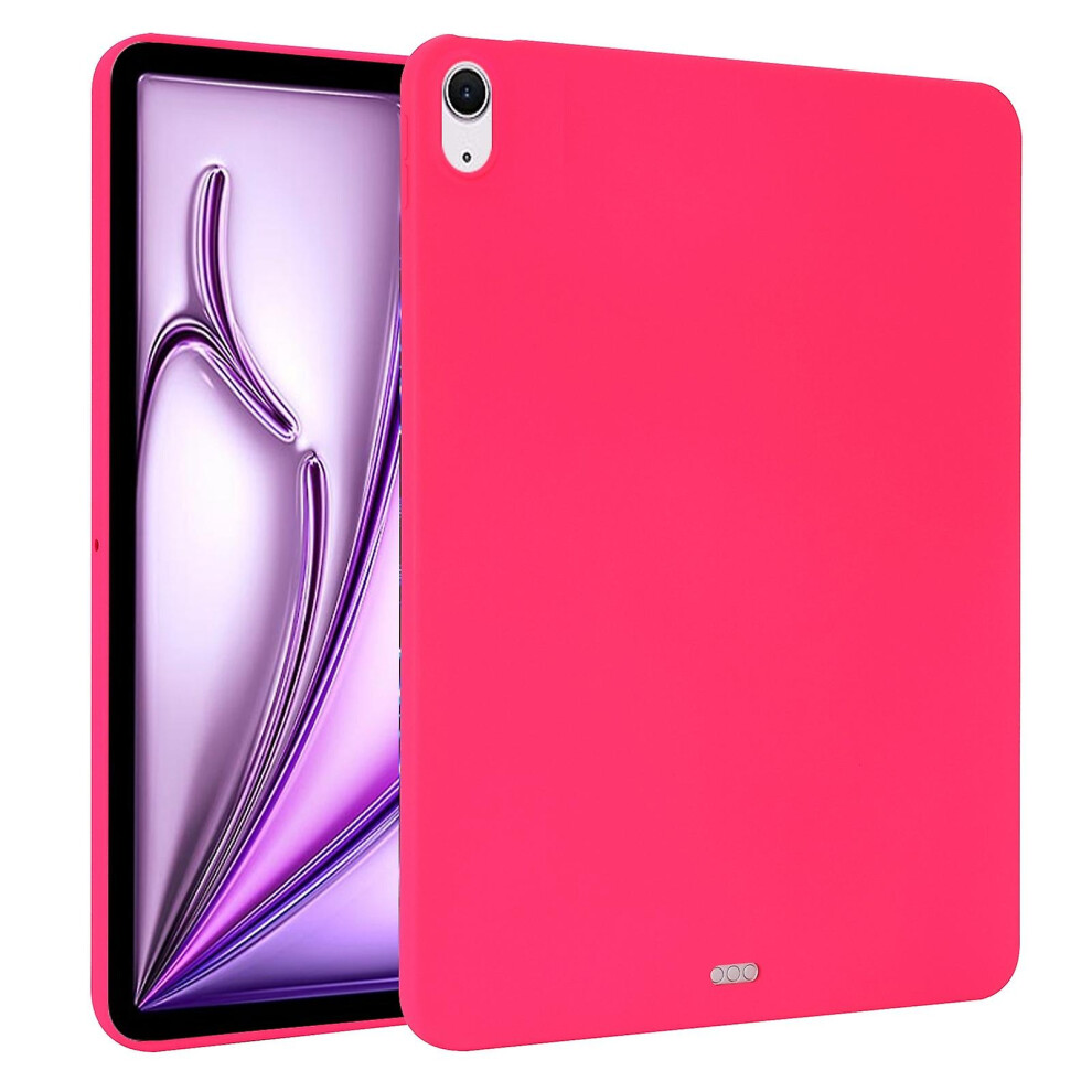 Compatible Ipad Air 13 2024 Oil Spray Skin-Friendly Tpu Tablet Case:rose Red 5011540334390