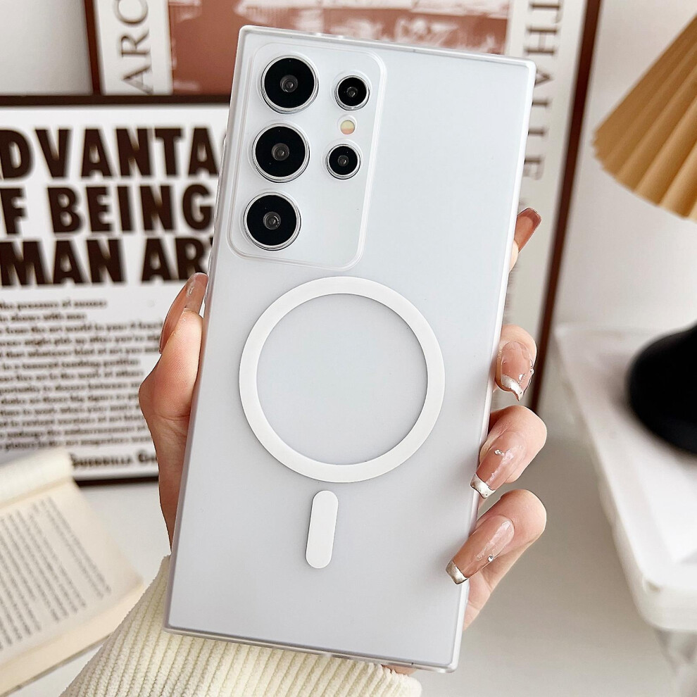 Compatible Samsung Galaxy S22 Ultra 5G Ultra-Thin Magsafe Frosted Pc Phone Case:transparent 387185171023