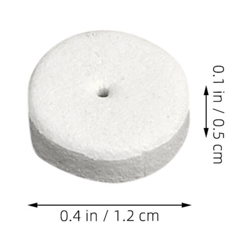 100 embouts de boucles d'oreilles en mousse blanche, forme de disque 1