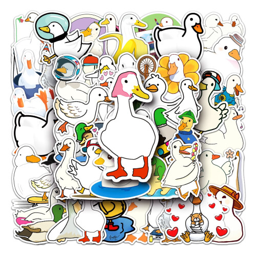 Pegatinas de patos, 50 unidades, vinilo impermeable 1