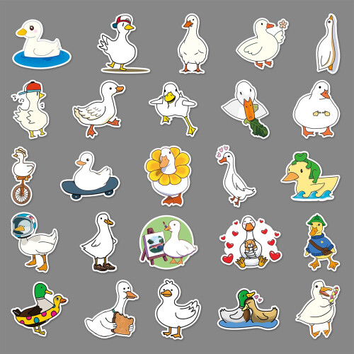 Pegatinas de patos, 50 unidades, vinilo impermeable 2