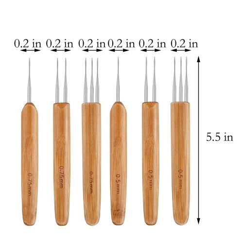 Σετ βελονάκι Dreadlock 0,5mm & 0,75mm – 8 τεμάχια 1