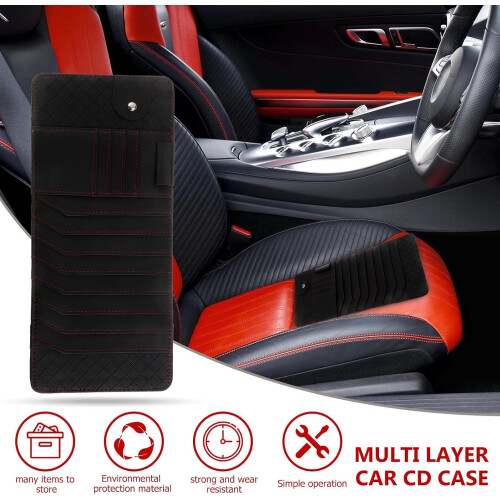Portable Car Sun Visor Holder with Multi Pocket and Pen Holder 2