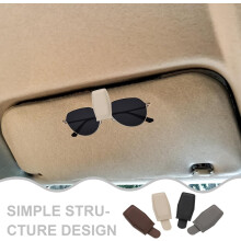 4pcs Magnetic PU Leather Sunglass Holder for Car Visor Eyeglass Clip