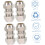 4pcs Conectores Pneumáticos Conector Traqueal Latão Útil 2
