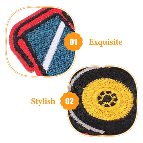 10 st broderade brandbilsmärken för kläder 2