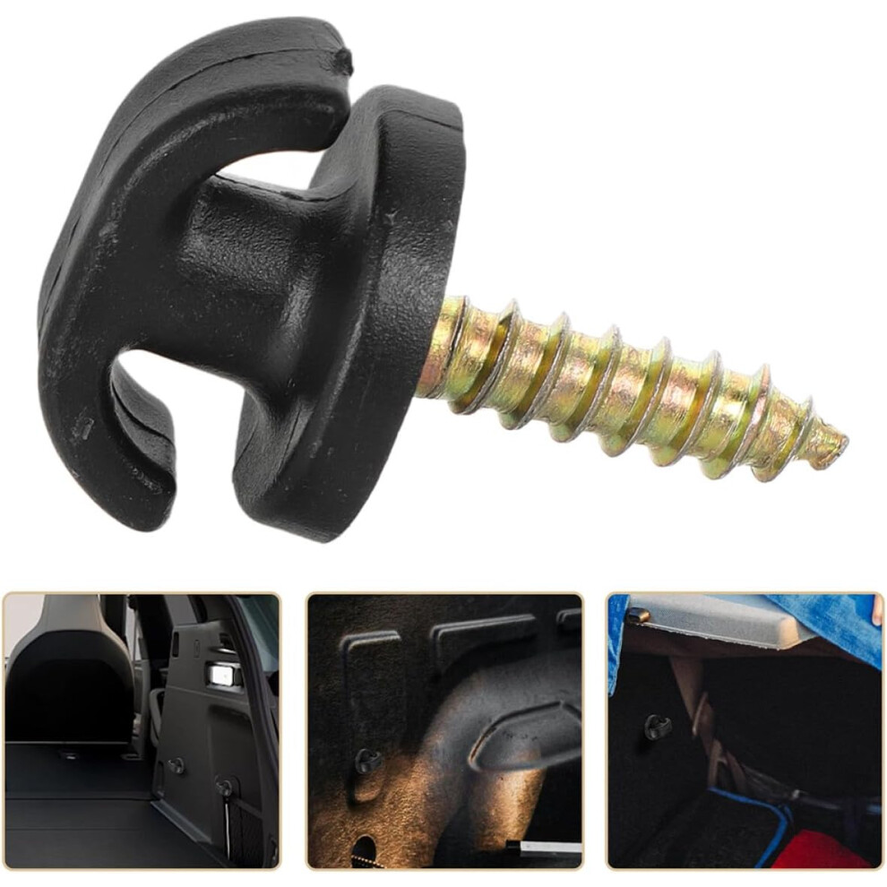 8Pcs Car Trunk Hook Ring Cargo Net Tie Down Hook Luggage Net Rear Trunk Black 5455468554483