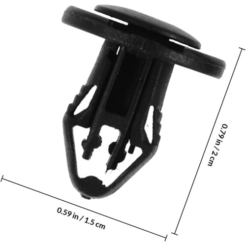100pcs Black Plastic Retainer Clips for Car Bumper and Engine Guard Panel 1