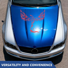 Phoenix-Autoaufkleber für die Motorhaube, rotes Vinyl-Vogelmotiv, selbstklebender Universal-Autoaufkleber