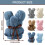 Reusable kitchen dish cloths coral velvet bear shape 4-pack 3