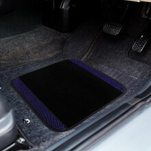 4-teiliges Set aus glitzernden blauen Diamant-Autofußmatten, wasserdicht, rutschfest und robust