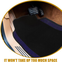 Set di 4 tappetini per auto con strass blu, impermeabili, antiscivolo e resistenti.