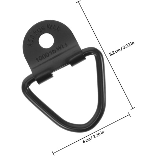 2pcs Carbon Steel Trailer Fixing Hooks Recessed D Ring Anchor 1