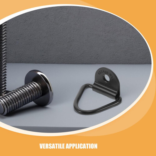 2pcs Carbon Steel Trailer Fixing Hooks Recessed D Ring Anchor 2