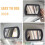 Car Sun Visor Makeup Mirror Clip-On Vehicle Vanity Mirror with High-Definition Reflective Surface 3