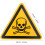 4pcs Poisoning Warning Stickers 100mm Triangular Self-adhesive Safety Signs 2