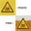 4pcs Poisoning Warning Stickers 100mm Triangular Self-adhesive Safety Signs 8
