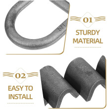 4 stuks 1/2 inch zware lasbare D-ring bevestigingsankers voor aanhangers, gesmeed staal, geschikt voor vrachtwagens en campers