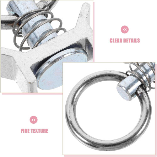 10pcs L Track Tie Down Anchors com aneis tóricos e molas de prata 2