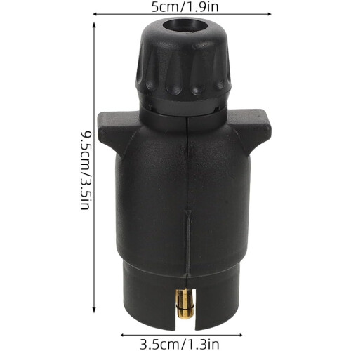4 Stück Anhänger-Umrüststecker, Anhängerverbinder, Stecker, schwarz 1